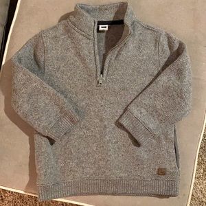 Boys quarter zip pull over sweater